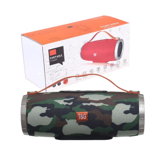 T&G PORTABLE BLUETOOTH SPEAKER TG109 HANDS-FREE CALLS/TF/AUX/FM 10W MILITARY